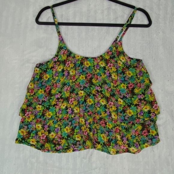 Garage Two Tier Floral Camisole Top Sz XS - Picture 2 of 6
